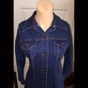 Zara Denim Jean Jacket Shirt Dress size Small NWT